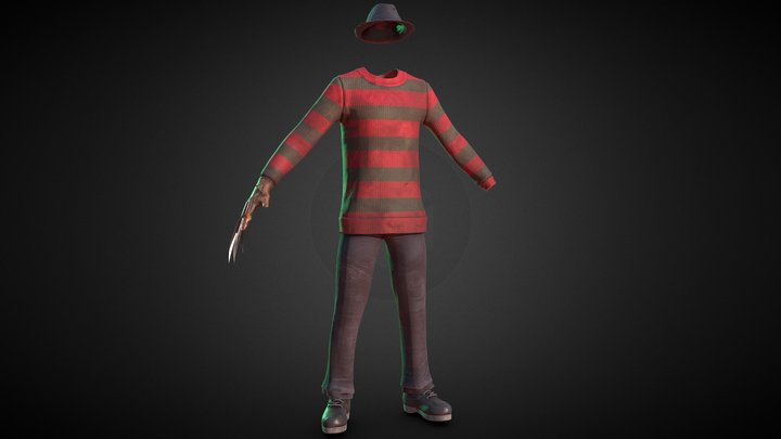 Halloween_Freddy's Costume Set 3D Model