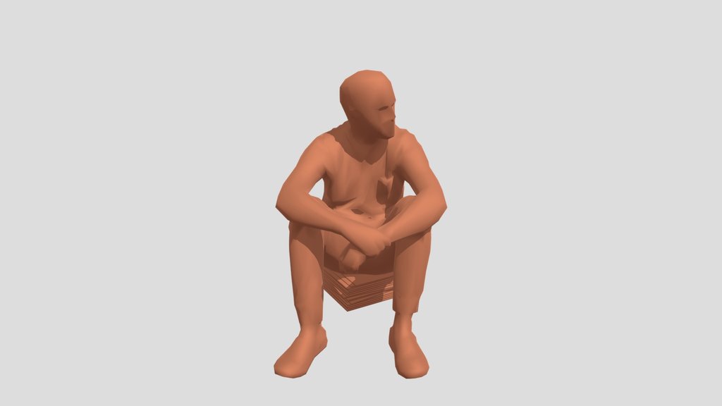 Lowpoly Male Sitting