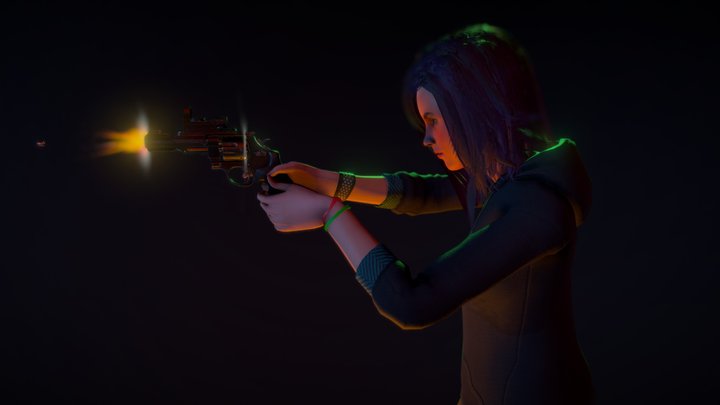 Rage Girl 3D Model