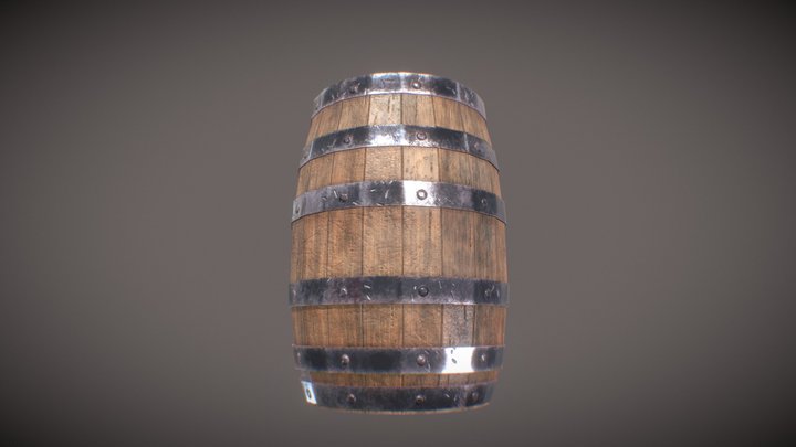 Barrel - Low Poly - Downloadable 3D Model