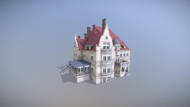 Blue Bird Mansion 3D Model