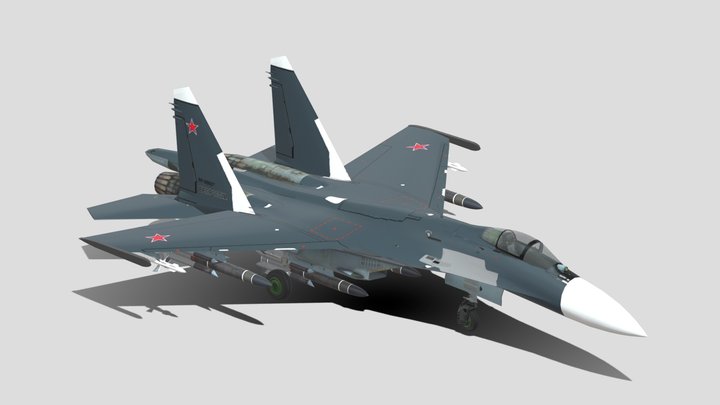 Sukhoi SU-35 Fighter Jet – Free 3D Model STL