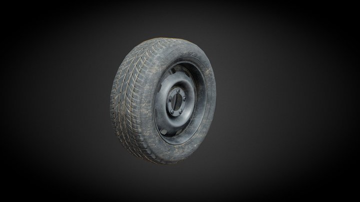 Old Dirty Tire 3D Model