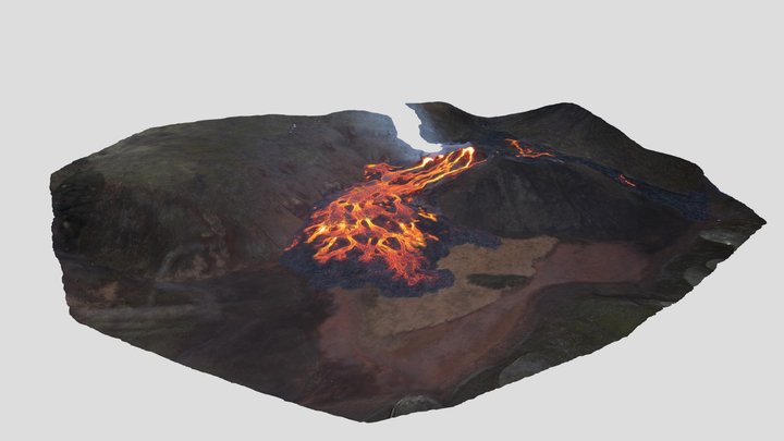 Geldingadalir eruption 20.03.2021 - 07:30 UTC 3D Model