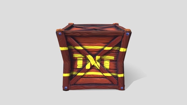 Caja TNT(Inspired from Crash Bandicoot) 3D Model