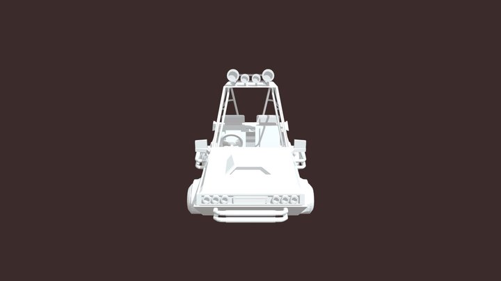 Low Poly Stylized Car 3D Model