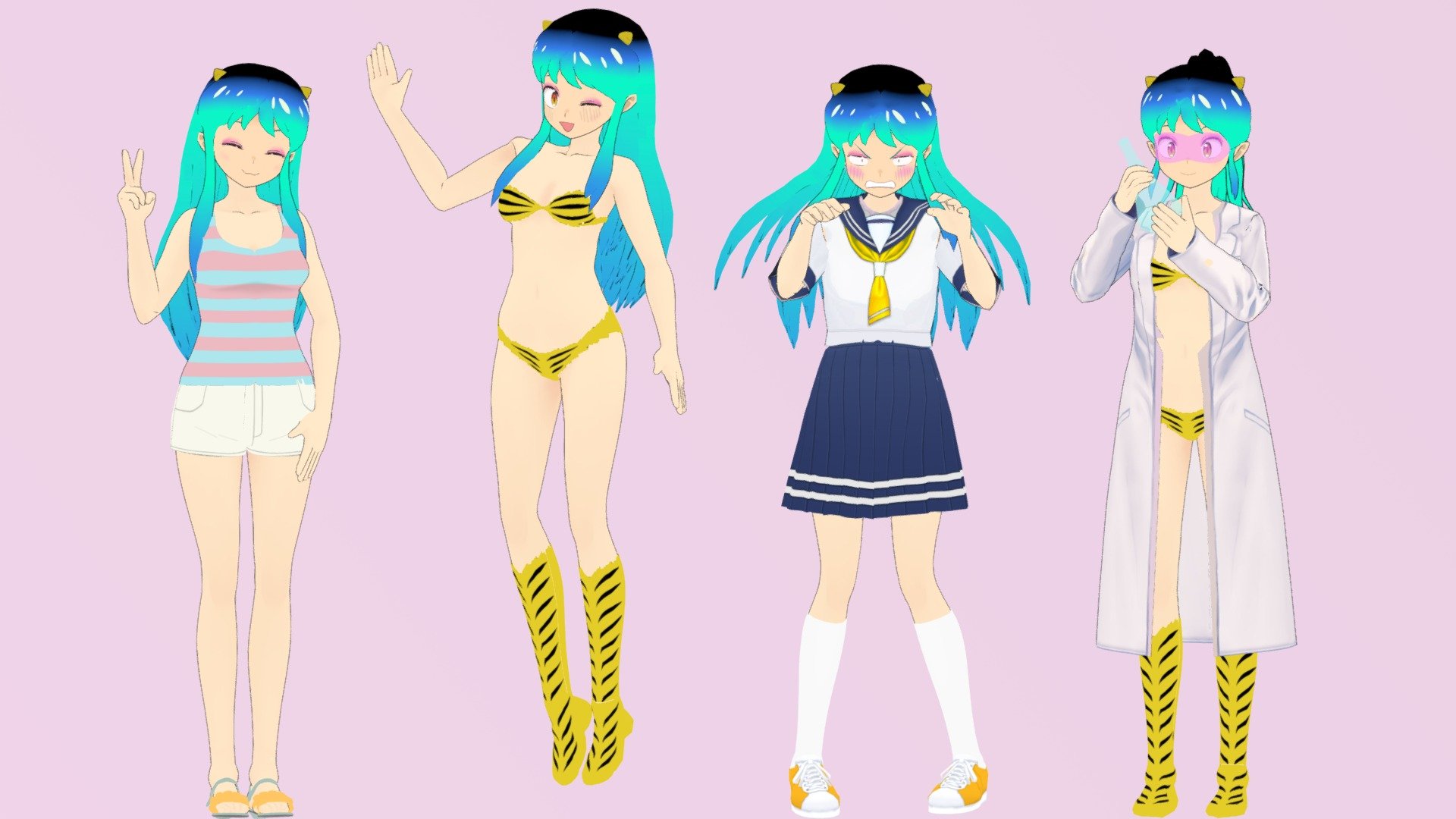 Lum Invader Urusei Yatsura - 3D model by Antouss [ec0d65e] - Sketchfab