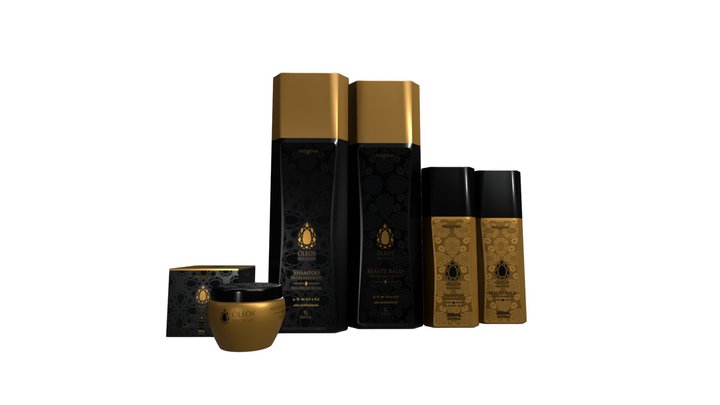 Óleos Preciosos Product and Label Design 3D Model