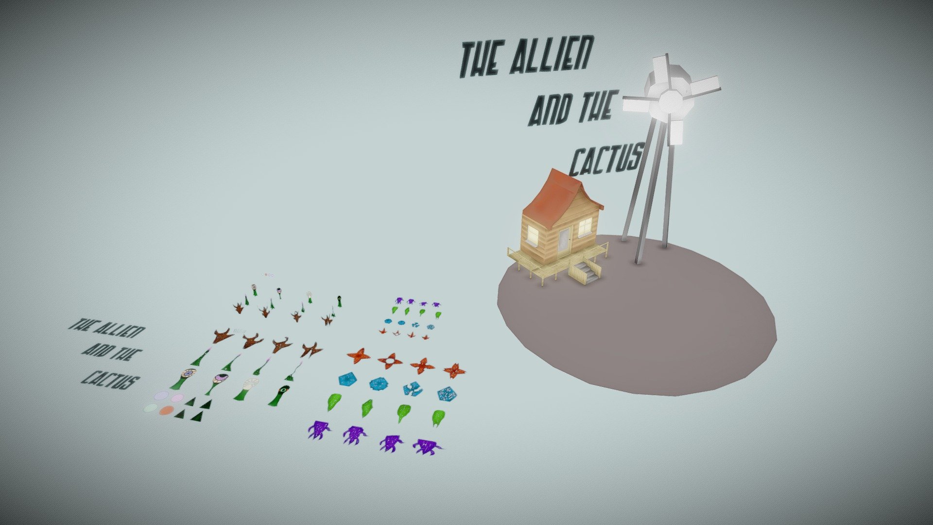 Aliens And Cactuses WIP