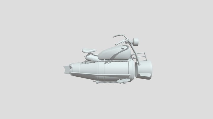 Hoverbike_Draft_V2 3D Model