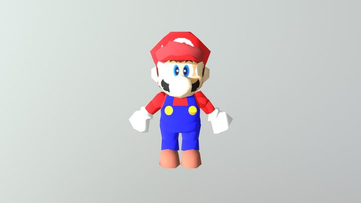 Nintendo 64 - Super Mario 64 - Mario 3D Model
