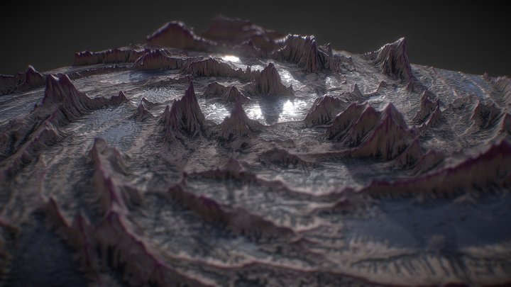 Planet 3 - quixel mixer 3D Model