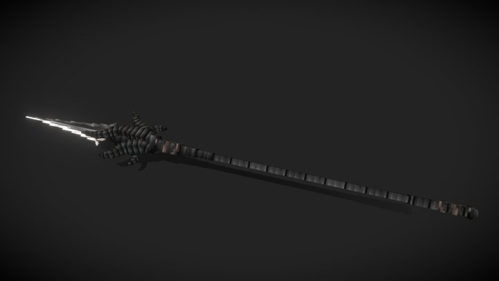 Ringed Knight Spear | Spear | Minecraft 3D Model