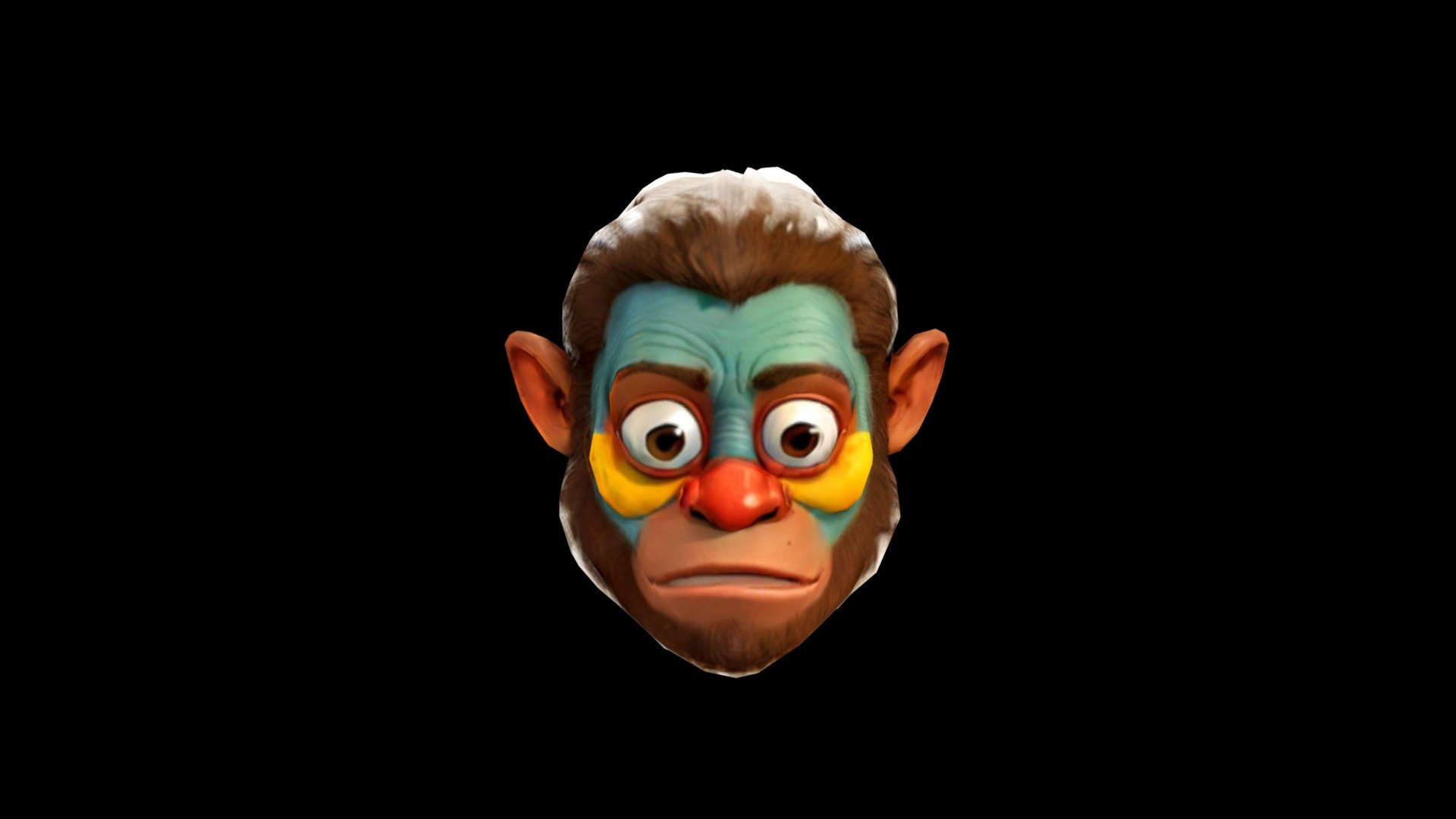 The image features a 3D model of a monkey with a - Download Free 3D ...