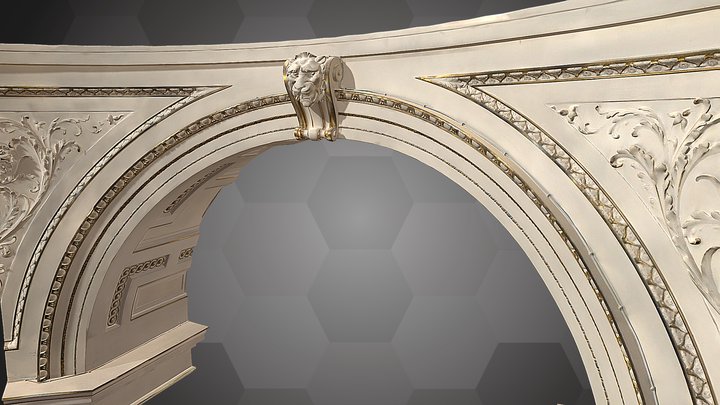 Stucco decoration of the upper dome – Free 3D Model STL