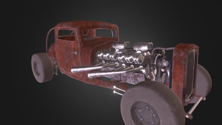 Hotrod - con texturas 3D Model