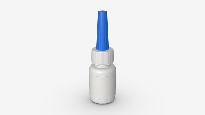 Plastic bottle for glue 3D Model