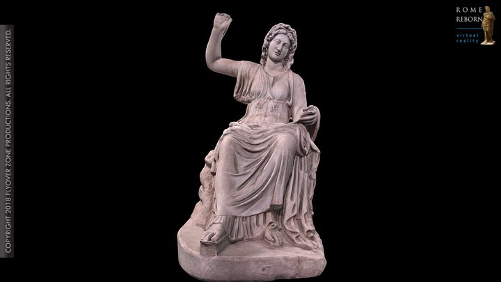 3D rendering of Woman, seated (Muse or Egeria)
