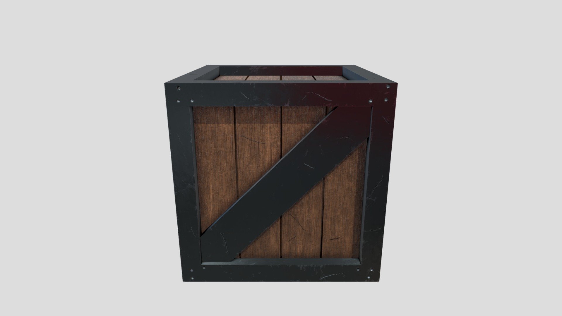 High to Low Poly Crate