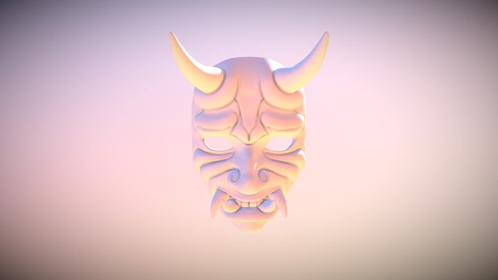 Oni Mask 01a 3D Model