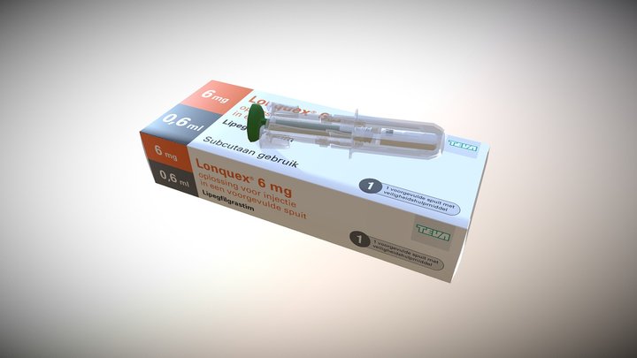 Lonquex Syringe & Package 3D Model