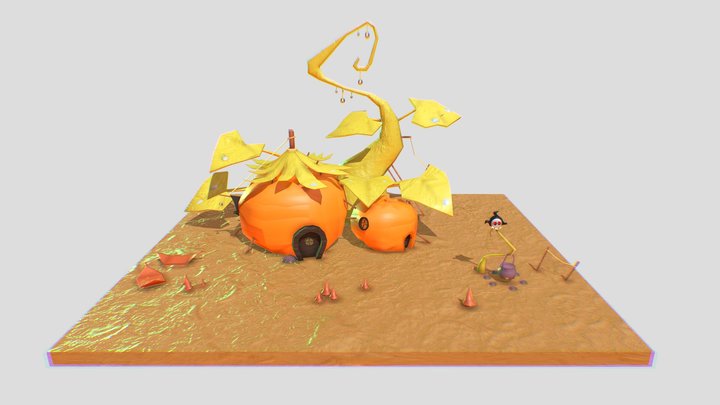 Pumpkin House 3D Model
