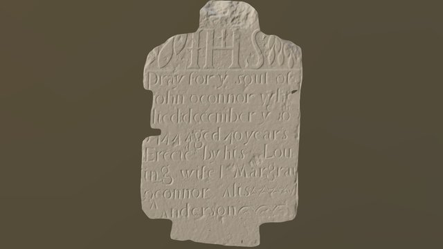 Bumlin7 Headstone dated 1744 3D Model