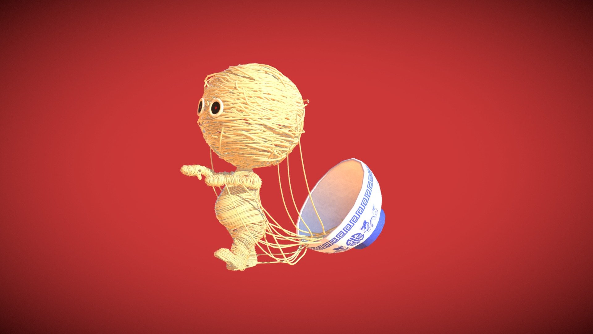 Noodle Mummy — Sketchfab embed 3D viewer