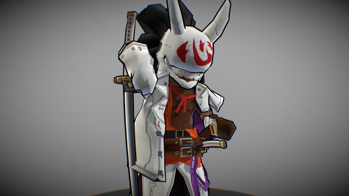 Low Poly Chibi Nagoryuki 3D Model