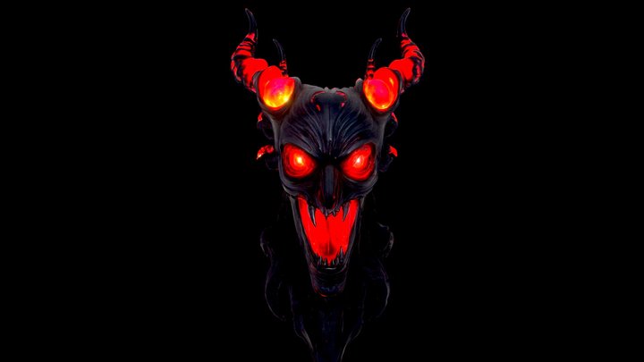 Devil's head, ghost, demon, horror, Satan, – Modello 3D gratuito STL