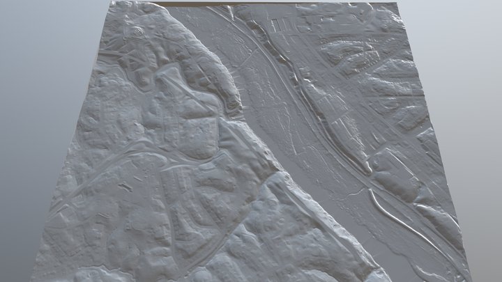 Bare Earth Lidar model Potomac River 3D Model