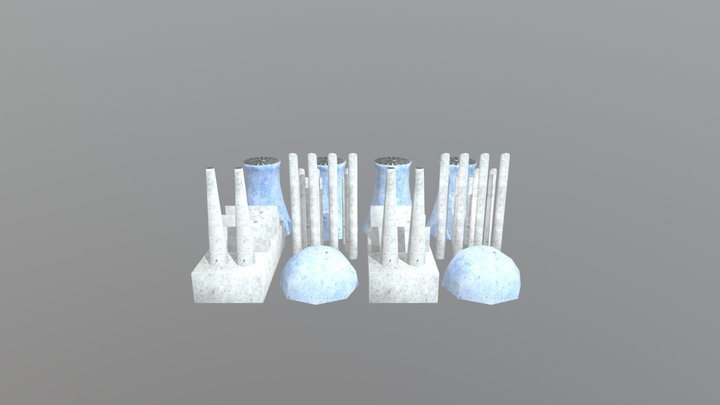 Usina Hidrelétrica 3D Model