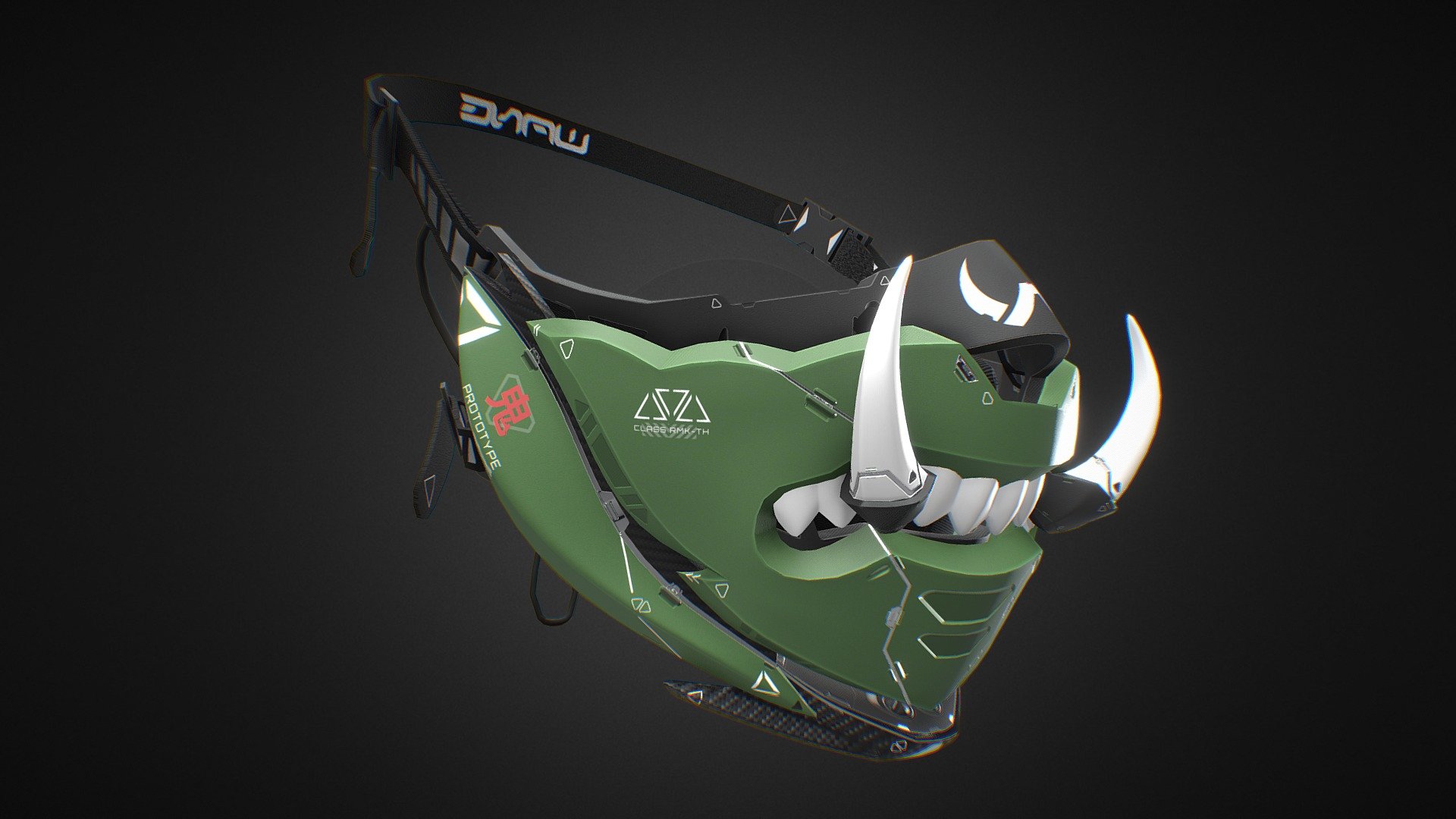 -TOSAKAN Mask- :Cyberpunk Mask — Sketchfab embed 3D viewer