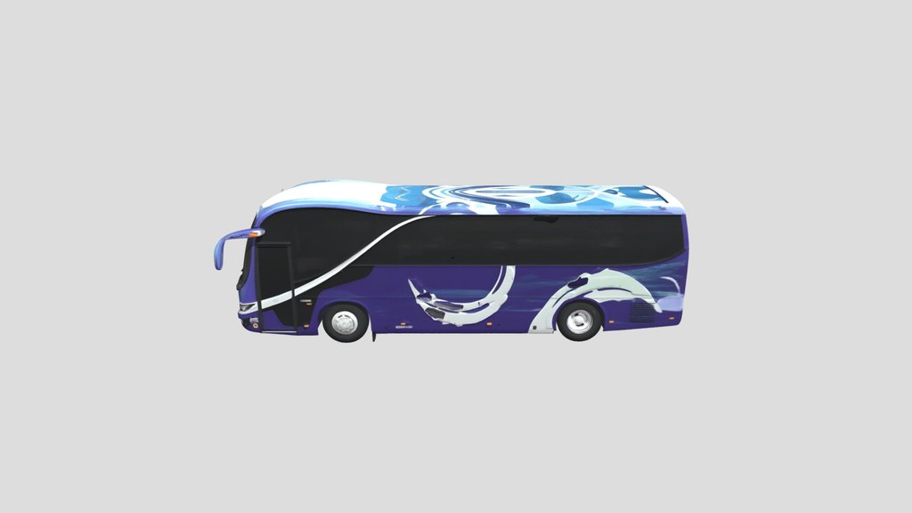 Blue Isuzu Coach