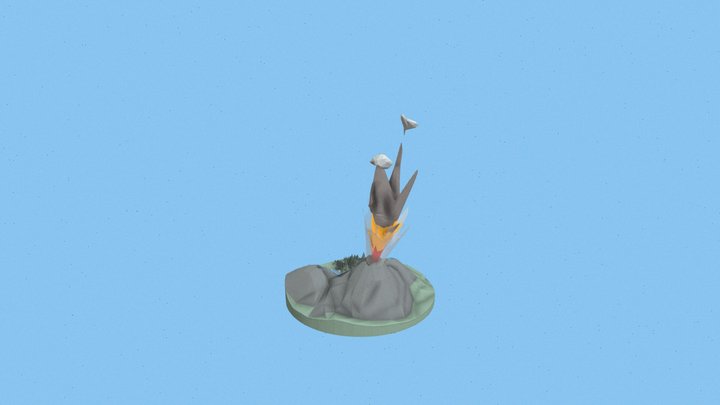 Low Poly Island 3D Model
