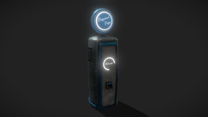 Pegasus Pops Lollipop Machine 3D Model