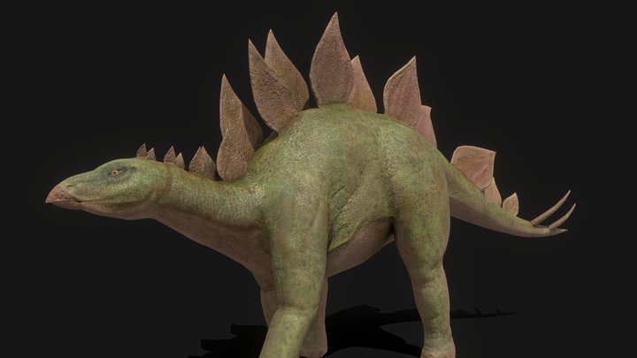 PBR Stegasaurus (Animated) 3D Model