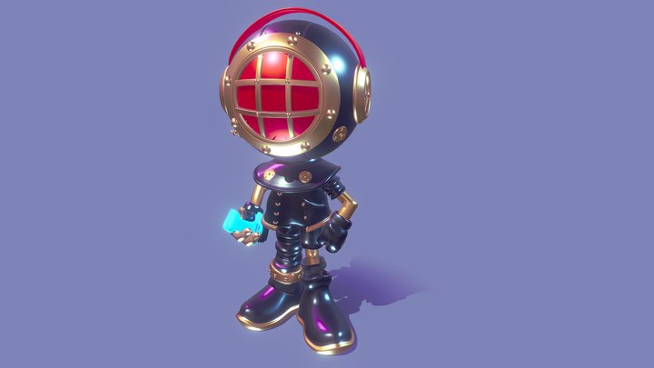 Diver 3D Model