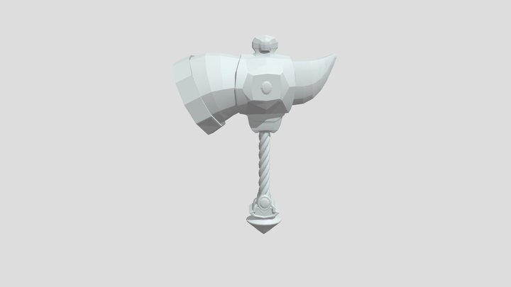 Stylized Axe-Hammer 3D Model