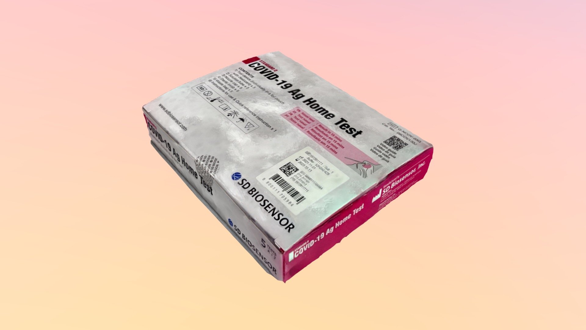 SD Biosensor COVID-19 Home Test Kit Packaging