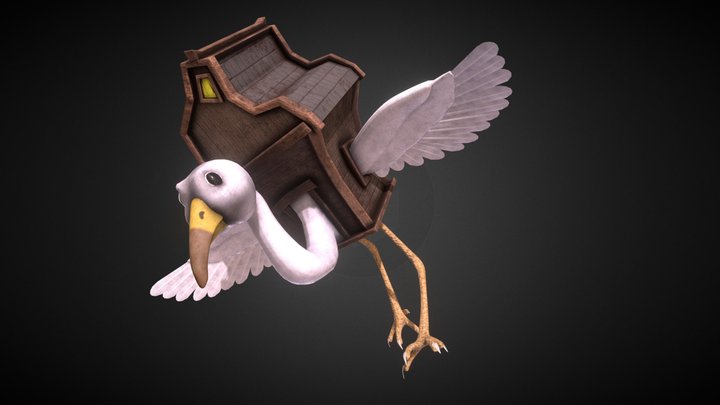 Flying house practice 3D Model