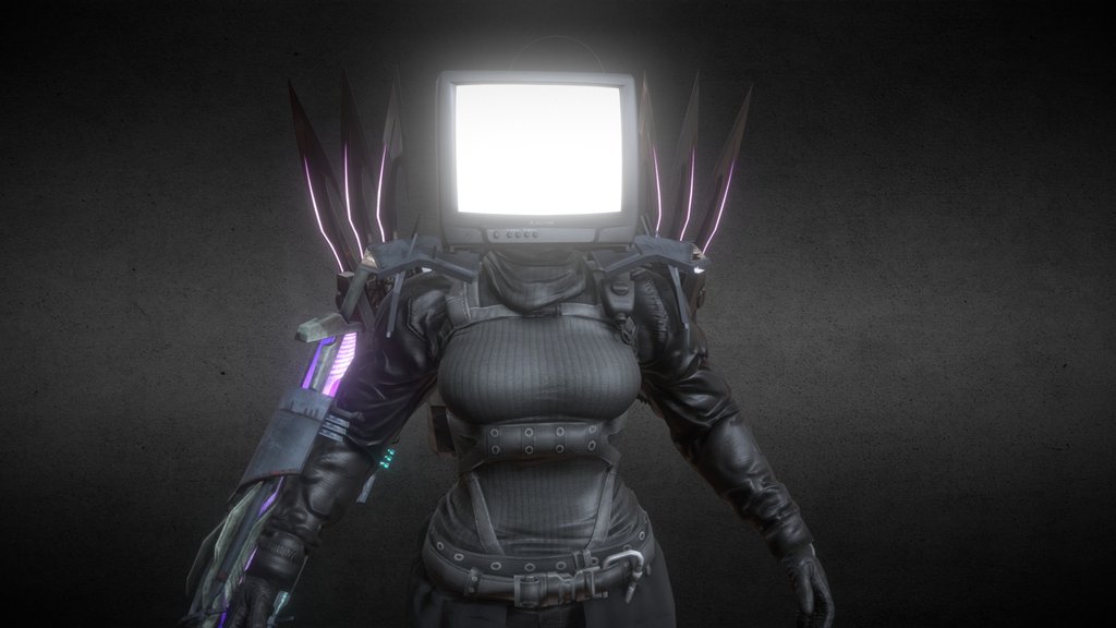 Large TVwoman