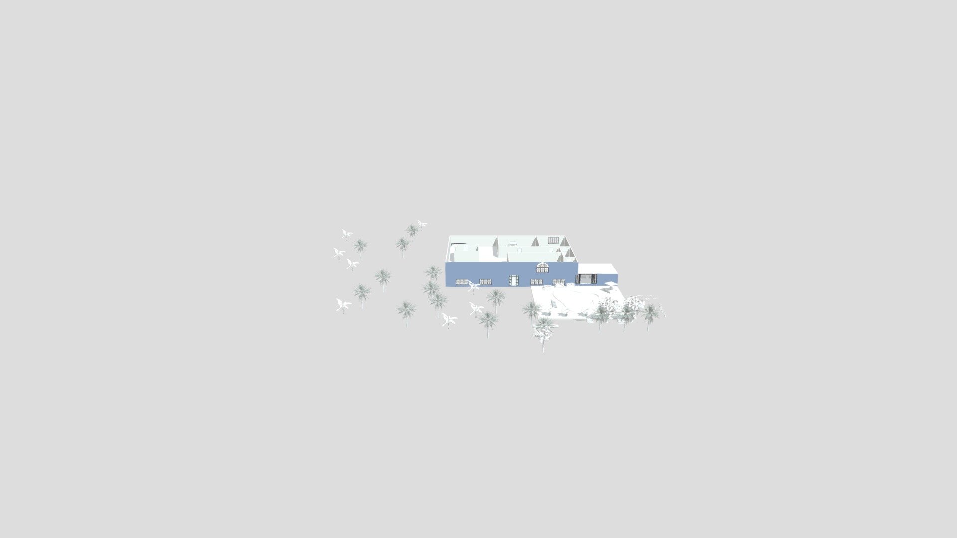 Modern glass house