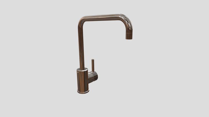 5 Square Neck Sink Mixer 3D Model