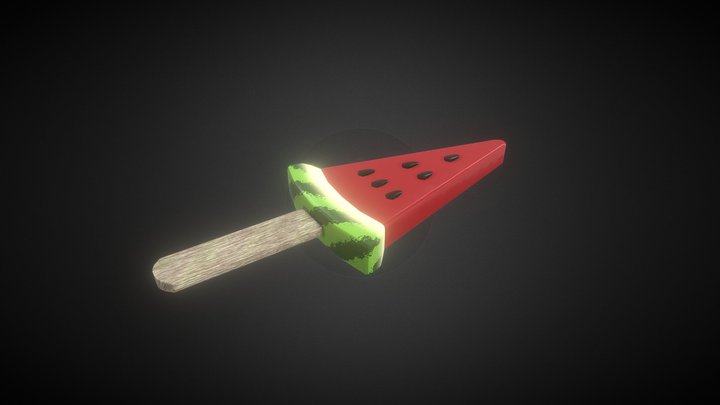 Watermelon Ice //西瓜冰棍 3D Model
