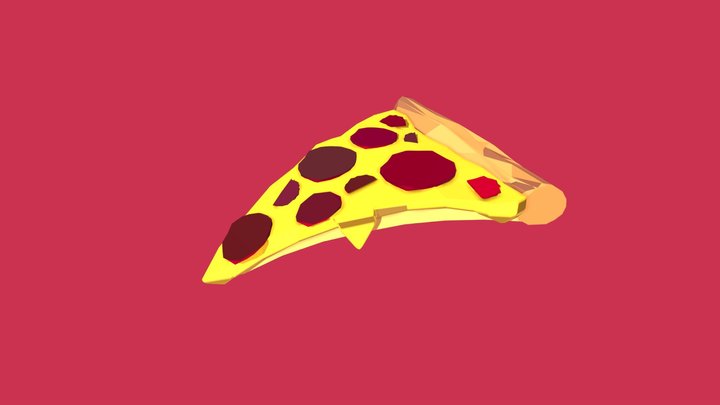 Low Poly Pizza 3D Model