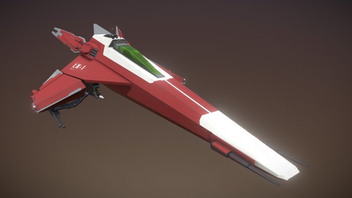 Fighter Ship 3D Model