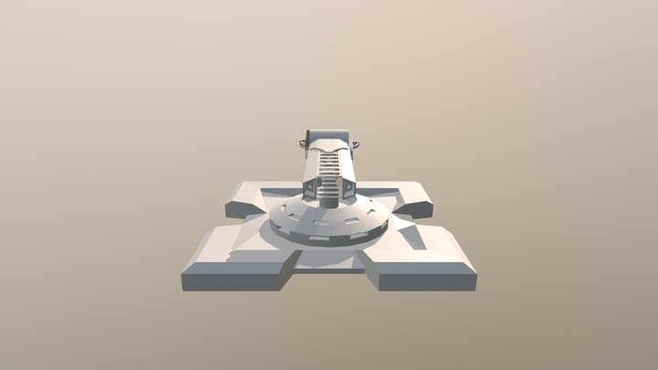 Railgun Turret 3D Model