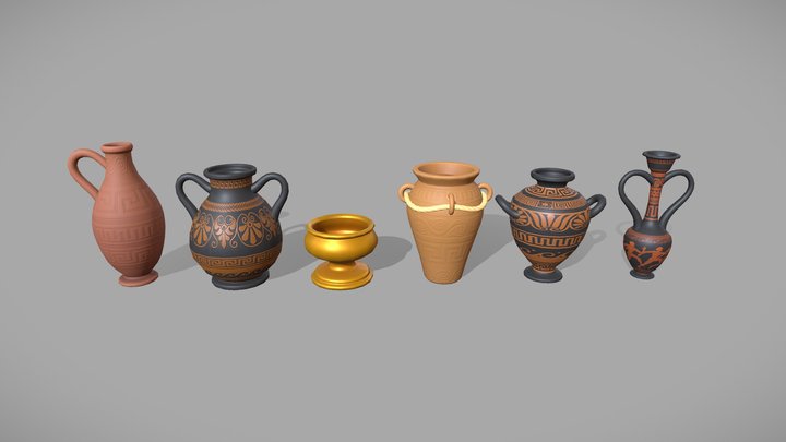 Greek Vases 3D Model