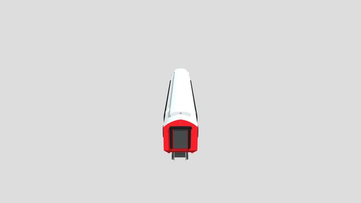 indian train LHB low poly versen 3D Model